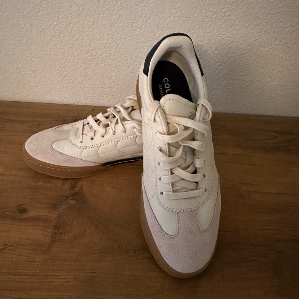 Cole Haan White and Tan Sneakers